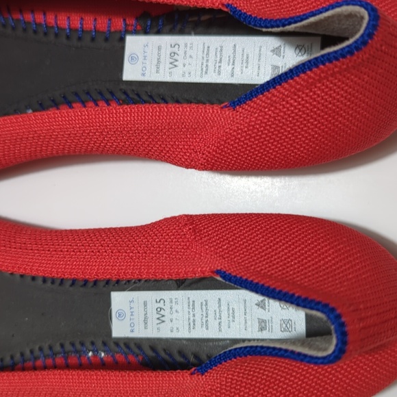 ROTHY'S THE POINT FLAME RED FLAT SHOES - Picture 8 of 16
